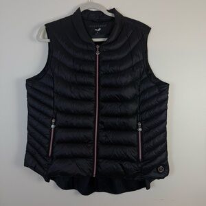 Bernardo Womens‎ Black Goose Down Vest Zipper sz XL Outerwear Winter Packable